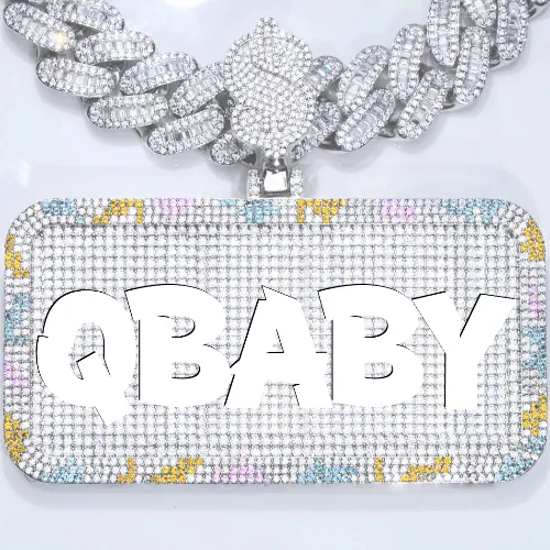 CUSTOM LETTER NECKLACE 3D COLORFUL SQUARE sold by The GUU Shop