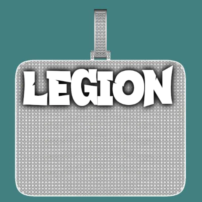 CUSTOM LETTER NECKLACE 3D BIG SQUARE sold by The GUU Shop