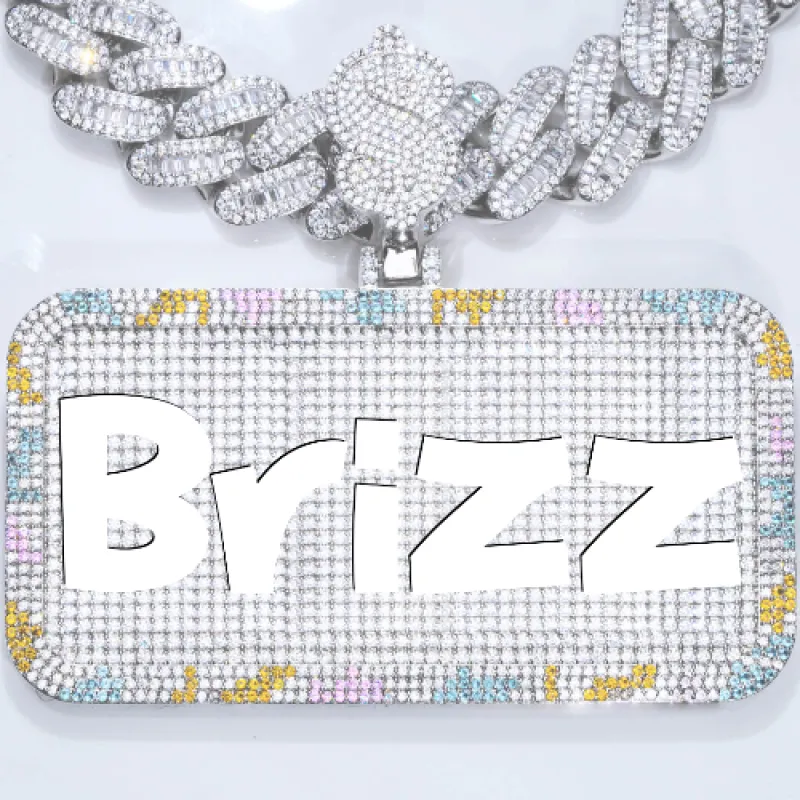 CUSTOM LETTER NECKLACE 3D COLORFUL SQUARE sold by The GUU Shop