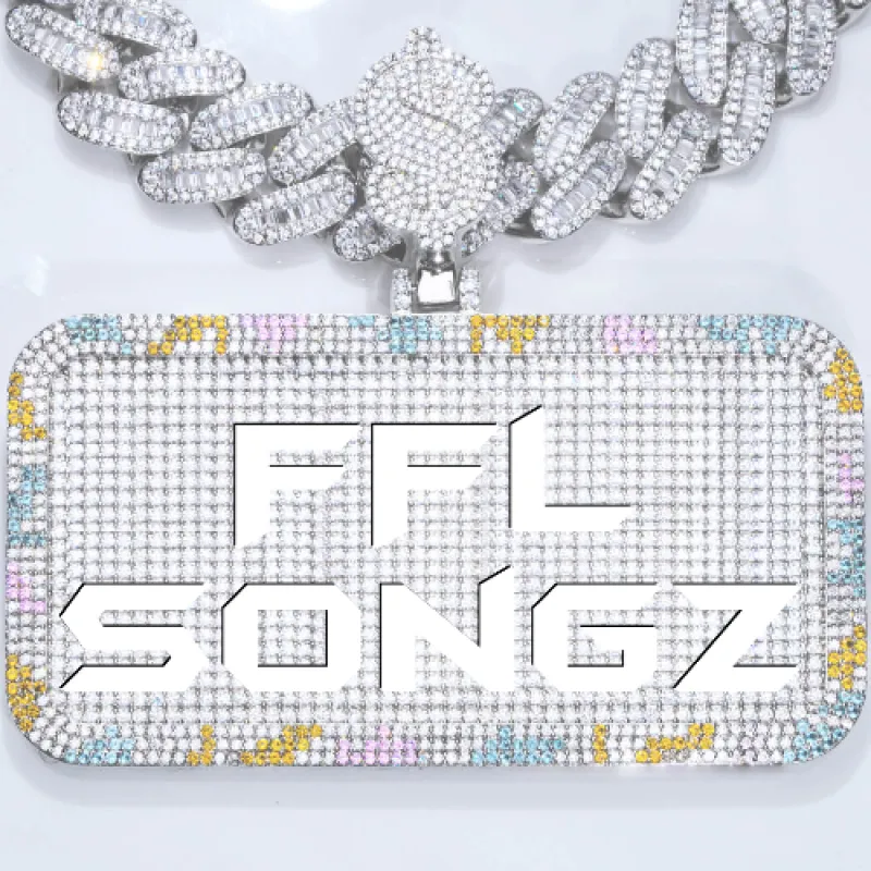 CUSTOM LETTER NECKLACE 3D COLORFUL SQUARE sold by The GUU Shop