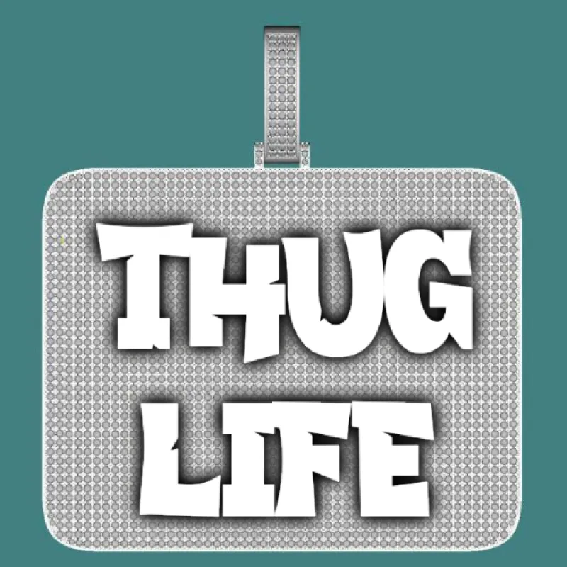 CUSTOM LETTER NECKLACE 3D BIG SQUARE sold by The GUU Shop