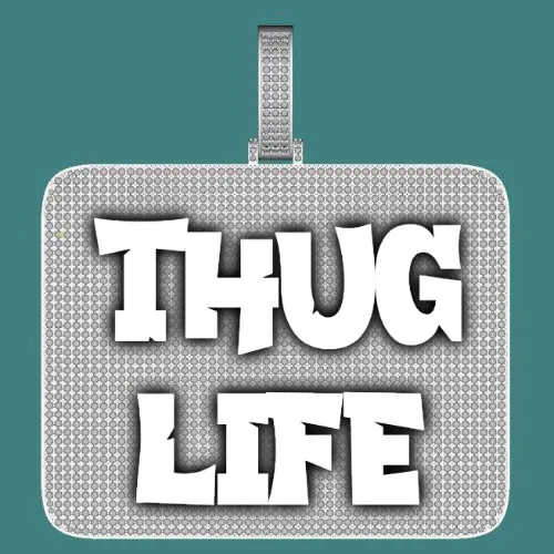 CUSTOM LETTER NECKLACE 3D BIG SQUARE sold by The GUU Shop