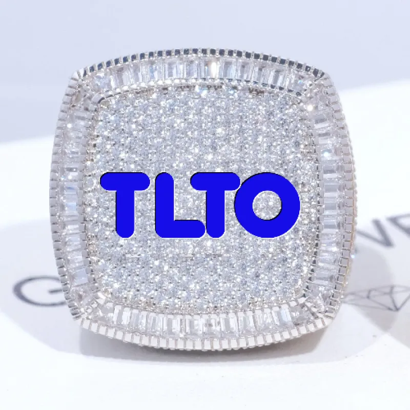 CUSTOM LETTER 3D ICED RING sold by The GUU Shop