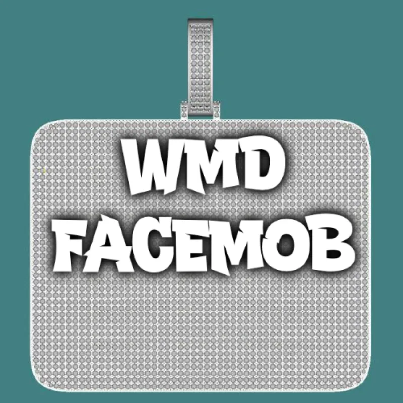 CUSTOM LETTER NECKLACE 3D BIG SQUARE sold by The GUU Shop