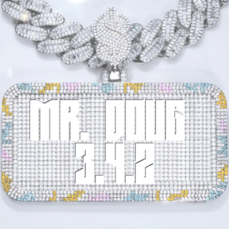 CUSTOM LETTER NECKLACE 3D COLORFUL SQUARE sold by The GUU Shop