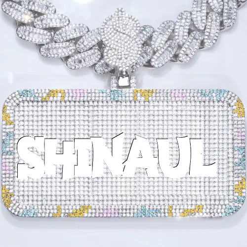 CUSTOM LETTER NECKLACE 3D COLORFUL SQUARE sold by The GUU Shop