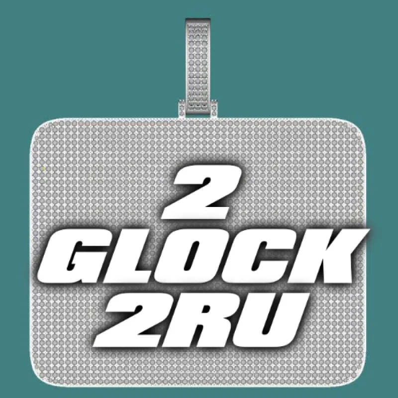 CUSTOM LETTER NECKLACE 3D BIG SQUARE sold by The GUU Shop