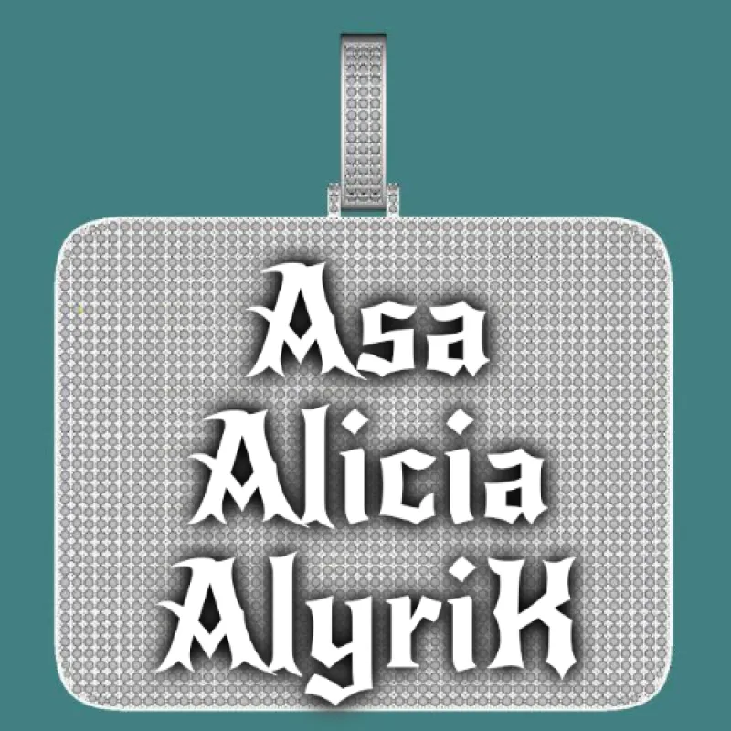 CUSTOM LETTER NECKLACE 3D BIG SQUARE sold by The GUU Shop