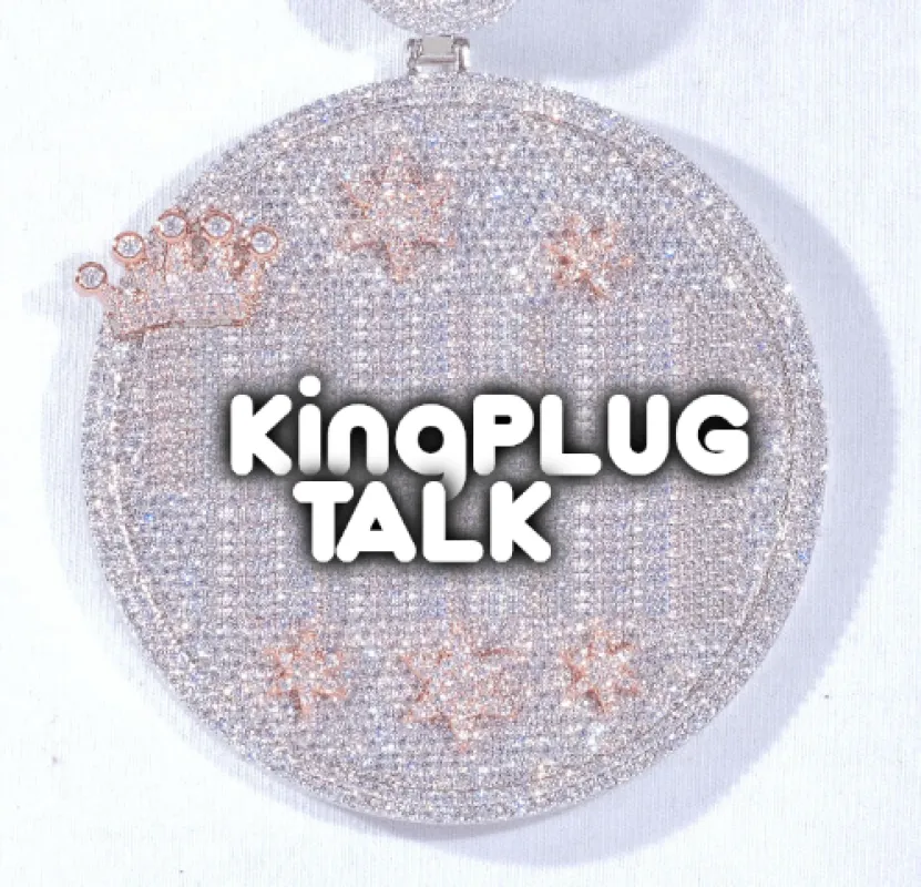 CUSTOM LETTER NECKLACE 3D BIG CROWN DISC sold by The GUU Shop