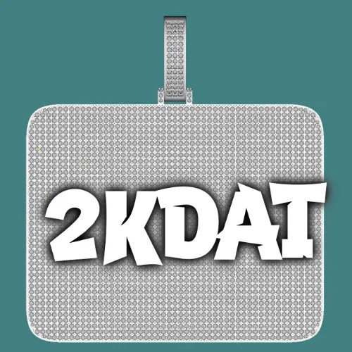 CUSTOM LETTER NECKLACE 3D BIG SQUARE sold by The GUU Shop