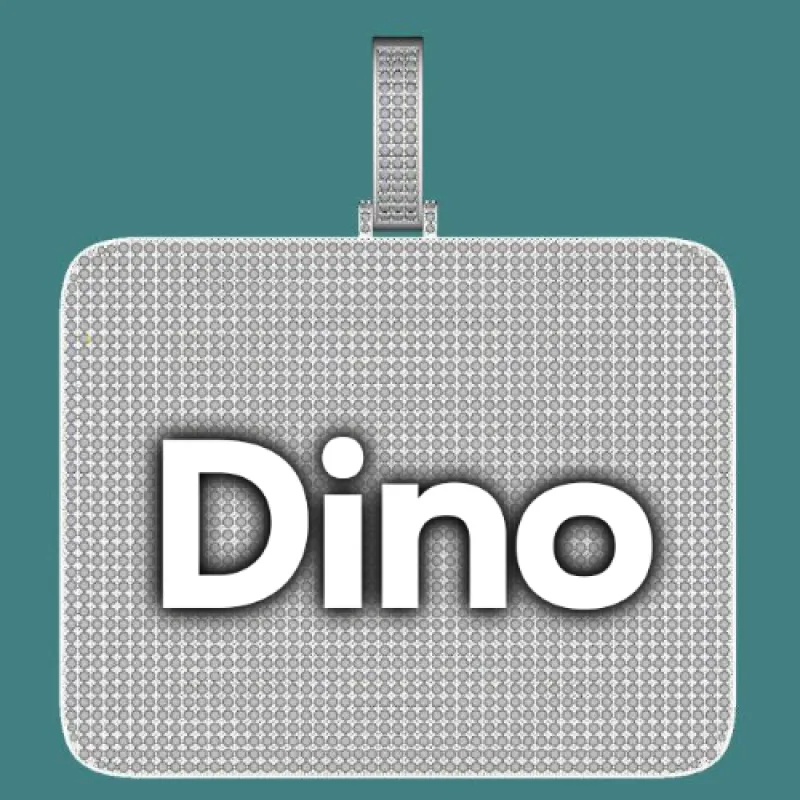 CUSTOM LETTER NECKLACE 3D BIG SQUARE sold by The GUU Shop