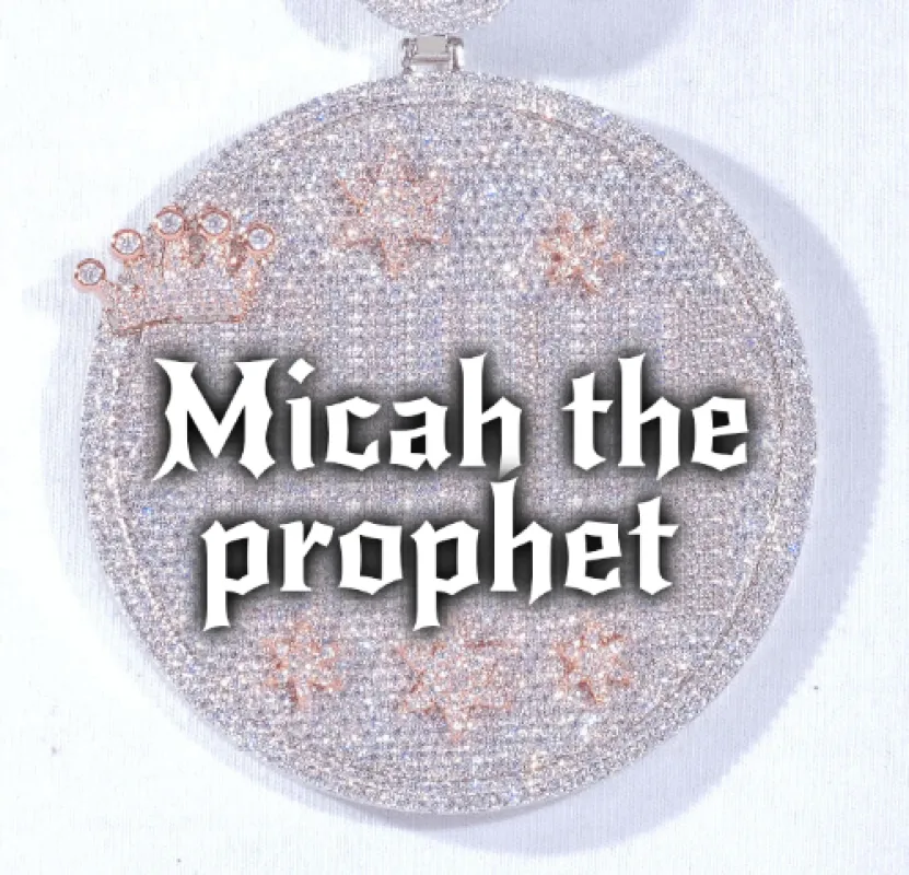 CUSTOM LETTER NECKLACE 3D BIG CROWN DISC sold by The GUU Shop