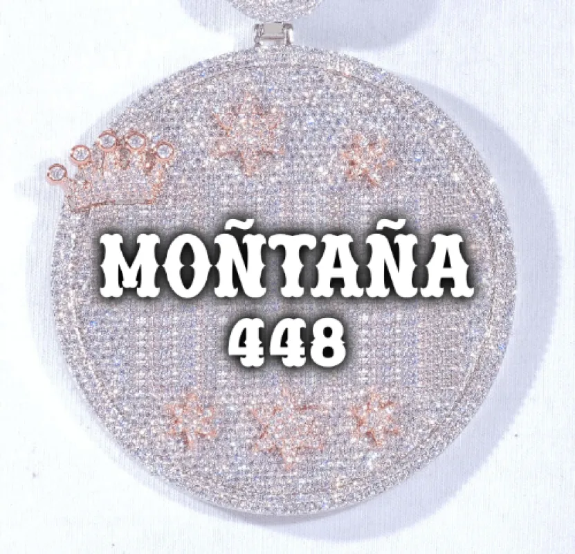 CUSTOM LETTER NECKLACE 3D BIG CROWN DISC sold by The GUU Shop