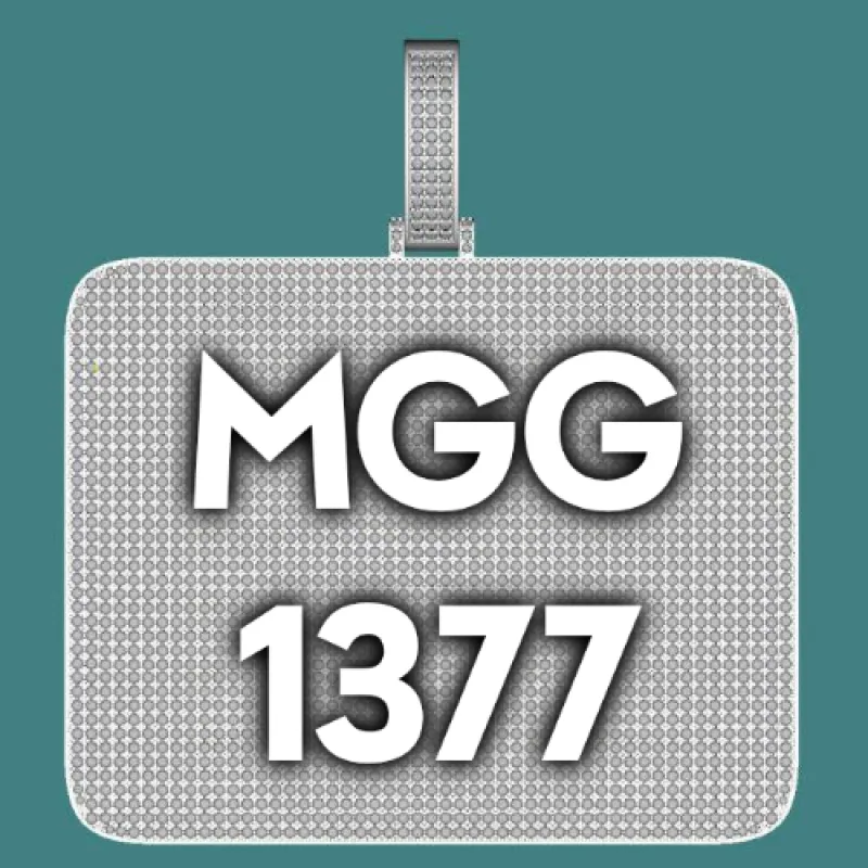 CUSTOM LETTER NECKLACE 3D BIG SQUARE sold by The GUU Shop