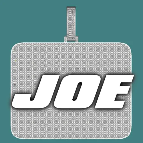 CUSTOM LETTER NECKLACE 3D BIG SQUARE sold by The GUU Shop