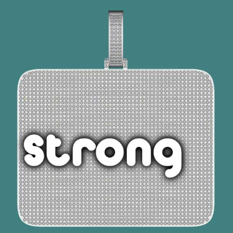 CUSTOM LETTER NECKLACE 3D BIG SQUARE sold by The GUU Shop