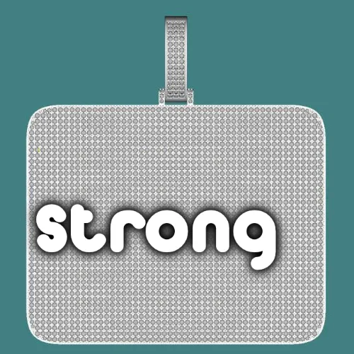 CUSTOM LETTER NECKLACE 3D BIG SQUARE sold by The GUU Shop