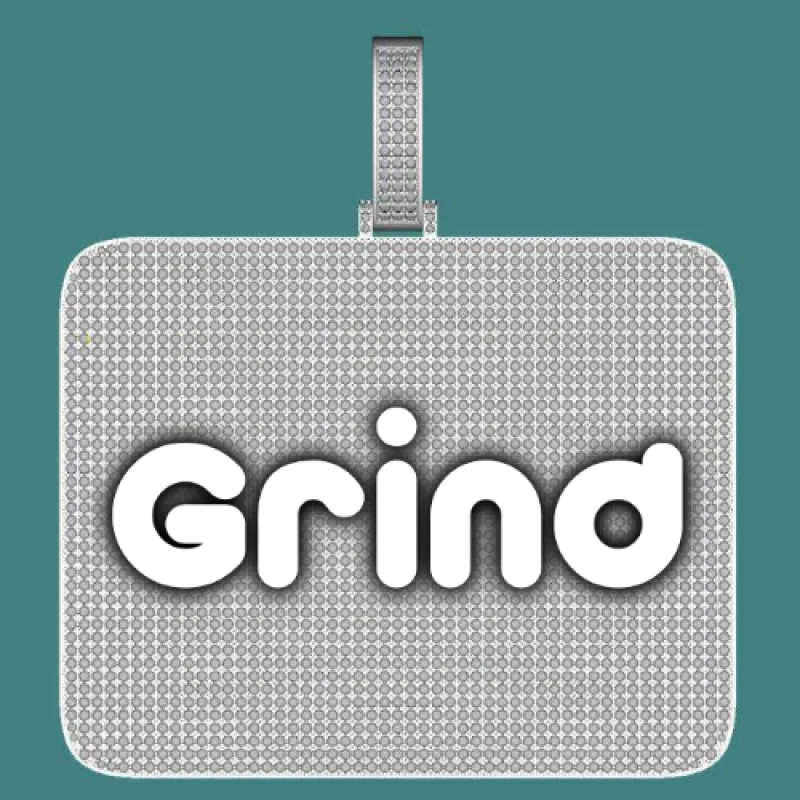 CUSTOM LETTER NECKLACE 3D BIG SQUARE sold by The GUU Shop