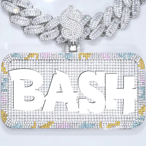 CUSTOM LETTER NECKLACE 3D COLORFUL SQUARE sold by The GUU Shop