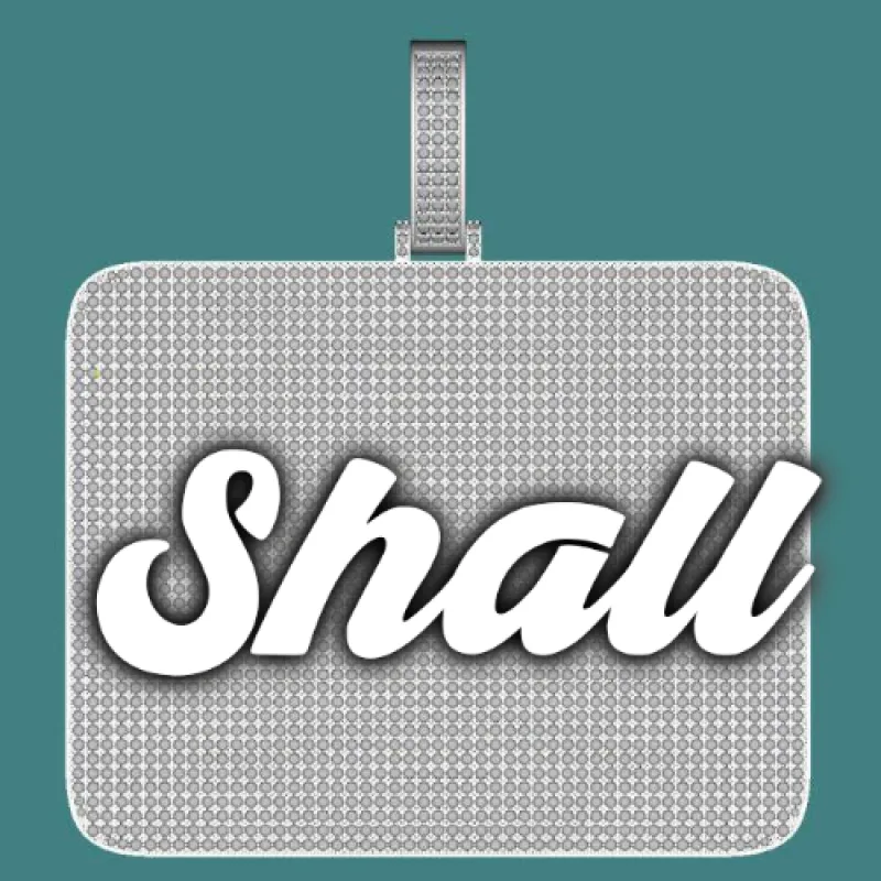 CUSTOM LETTER NECKLACE 3D BIG SQUARE sold by The GUU Shop