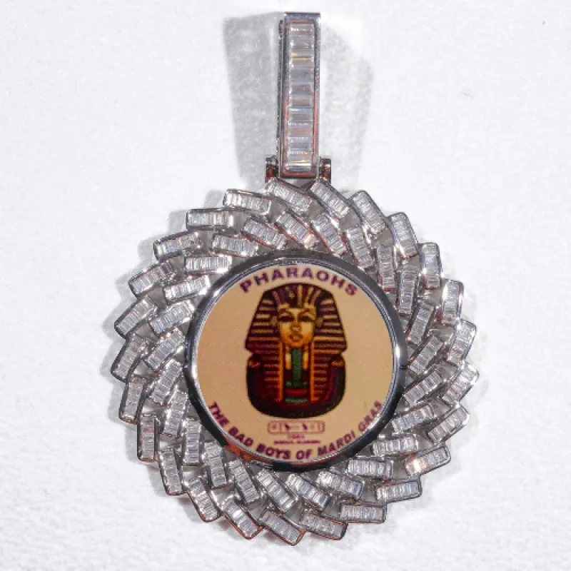 Large 3D Baguette Custom Picture Pendant sold by The GUU Shop