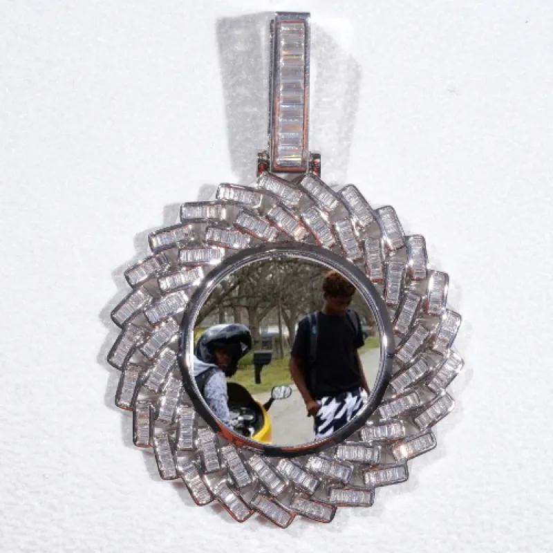 Large 3D Baguette Custom Picture Pendant sold by The GUU Shop
