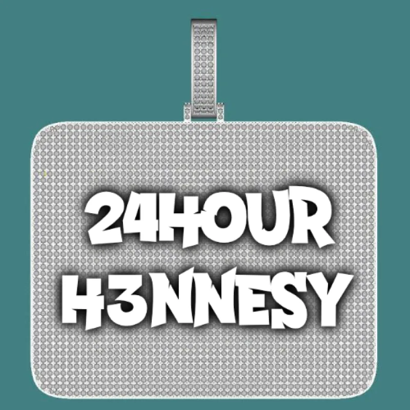 CUSTOM LETTER NECKLACE 3D BIG SQUARE sold by The GUU Shop