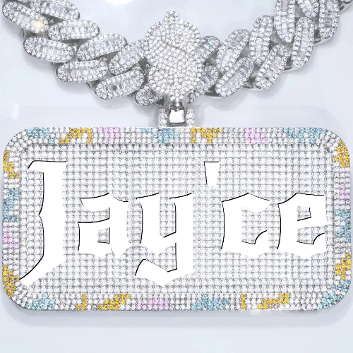 CUSTOM LETTER NECKLACE 3D COLORFUL SQUARE sold by The GUU Shop