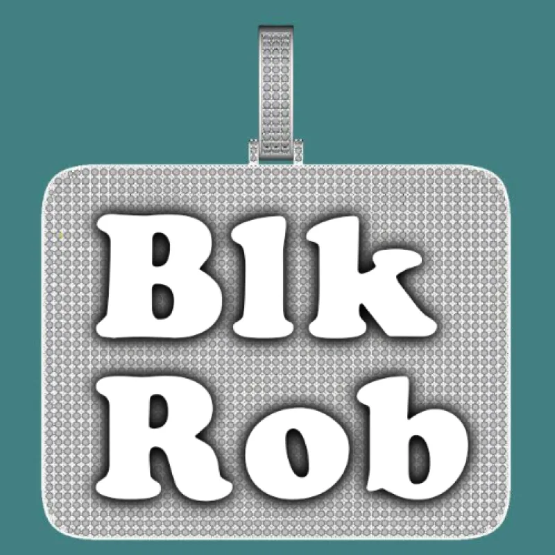CUSTOM LETTER NECKLACE 3D BIG SQUARE sold by The GUU Shop