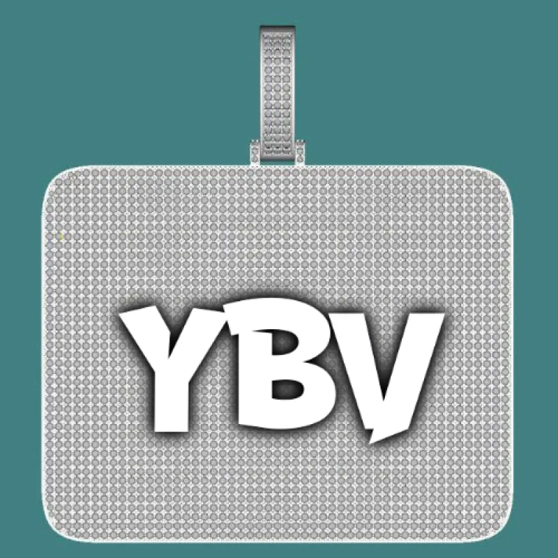 CUSTOM LETTER NECKLACE 3D BIG SQUARE sold by The GUU Shop