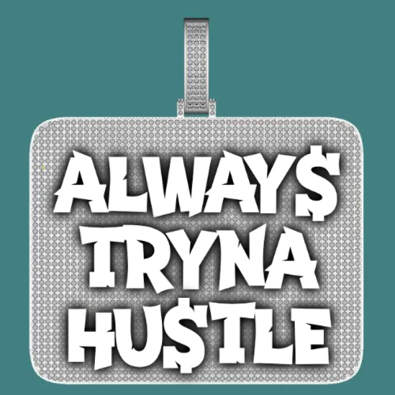 CUSTOM LETTER NECKLACE 3D BIG SQUARE sold by The GUU Shop