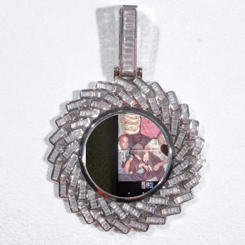 Large 3D Baguette Custom Picture Pendant sold by The GUU Shop