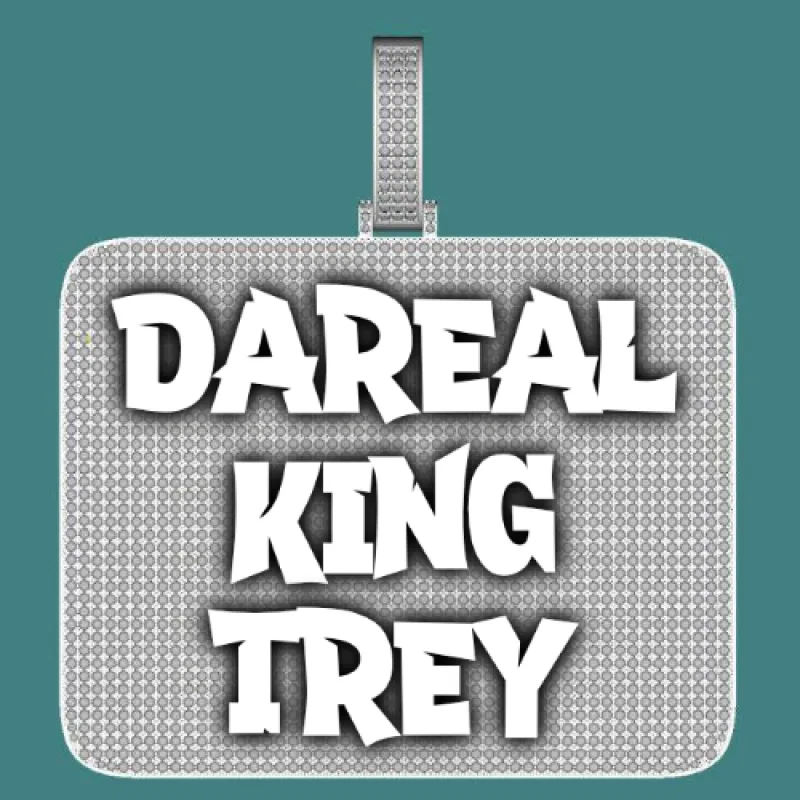 CUSTOM LETTER NECKLACE 3D BIG SQUARE sold by The GUU Shop