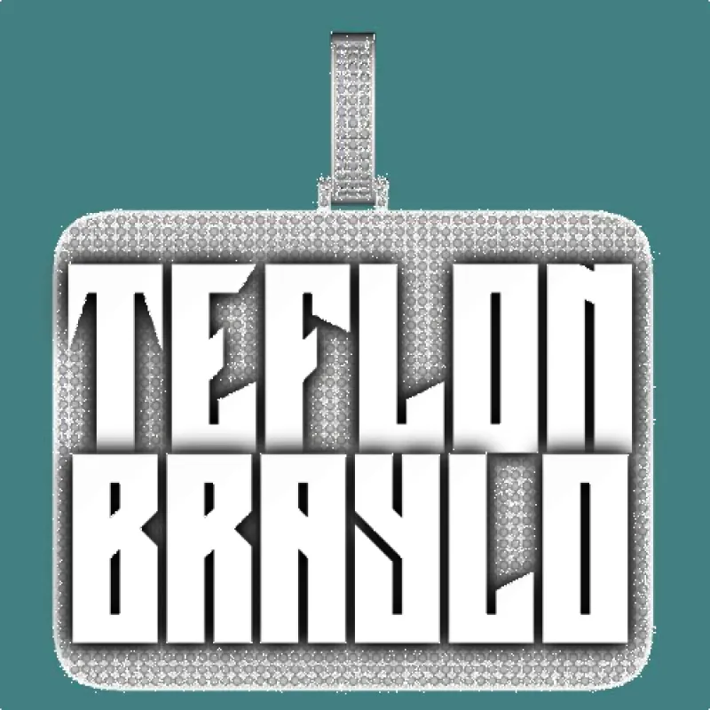 CUSTOM LETTER NECKLACE 3D BIG SQUARE sold by The GUU Shop