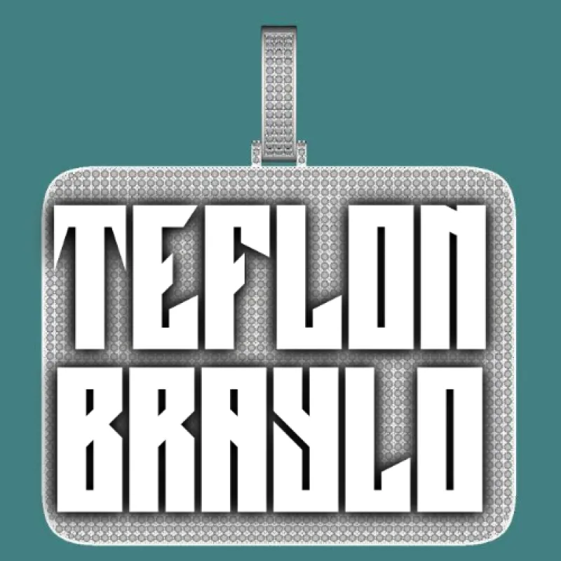 CUSTOM LETTER NECKLACE 3D BIG SQUARE sold by The GUU Shop