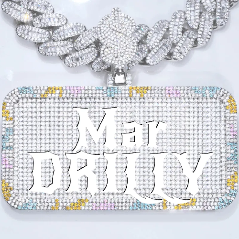 CUSTOM LETTER NECKLACE 3D COLORFUL SQUARE sold by The GUU Shop