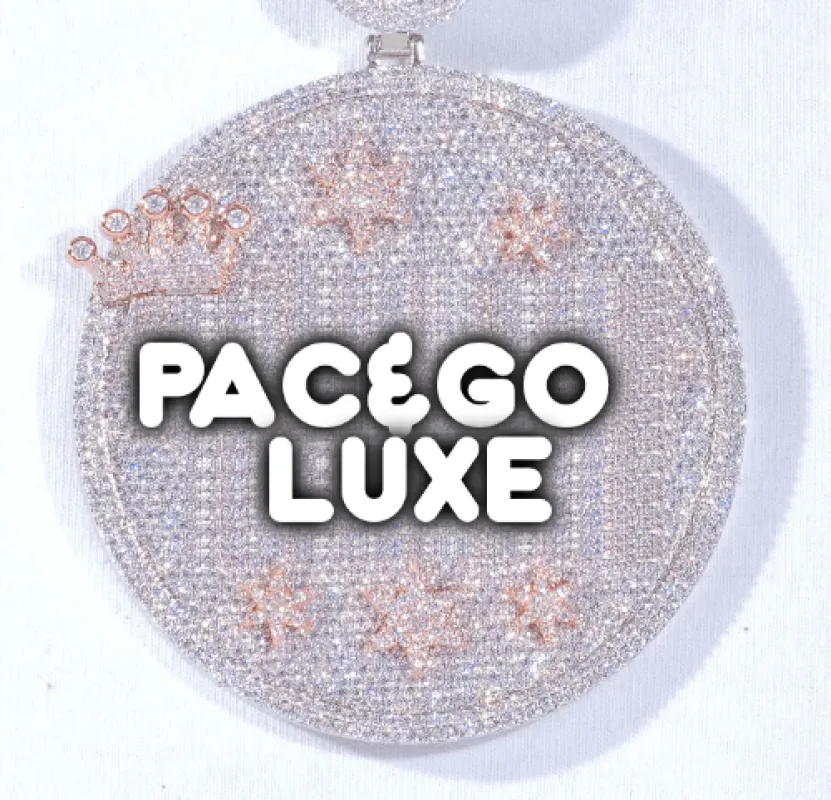 CUSTOM LETTER NECKLACE 3D BIG CROWN DISC sold by The GUU Shop