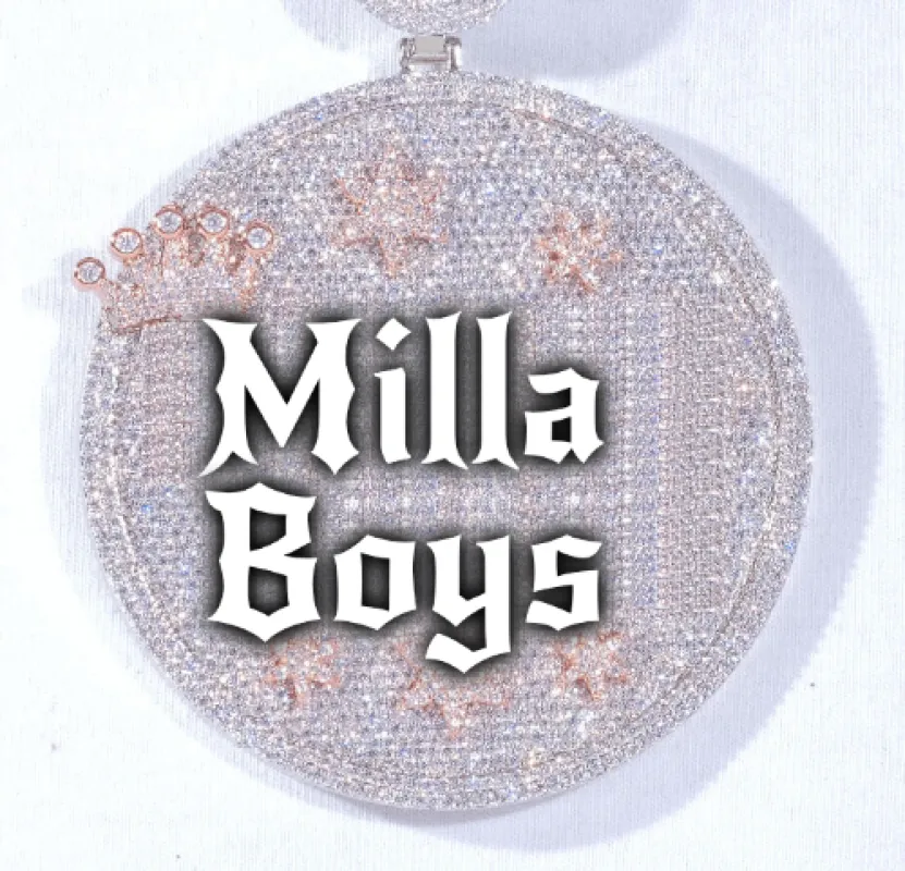 CUSTOM LETTER NECKLACE 3D BIG CROWN DISC sold by The GUU Shop