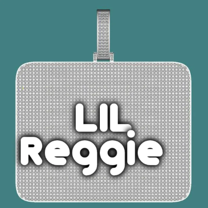 CUSTOM LETTER NECKLACE 3D BIG SQUARE sold by The GUU Shop