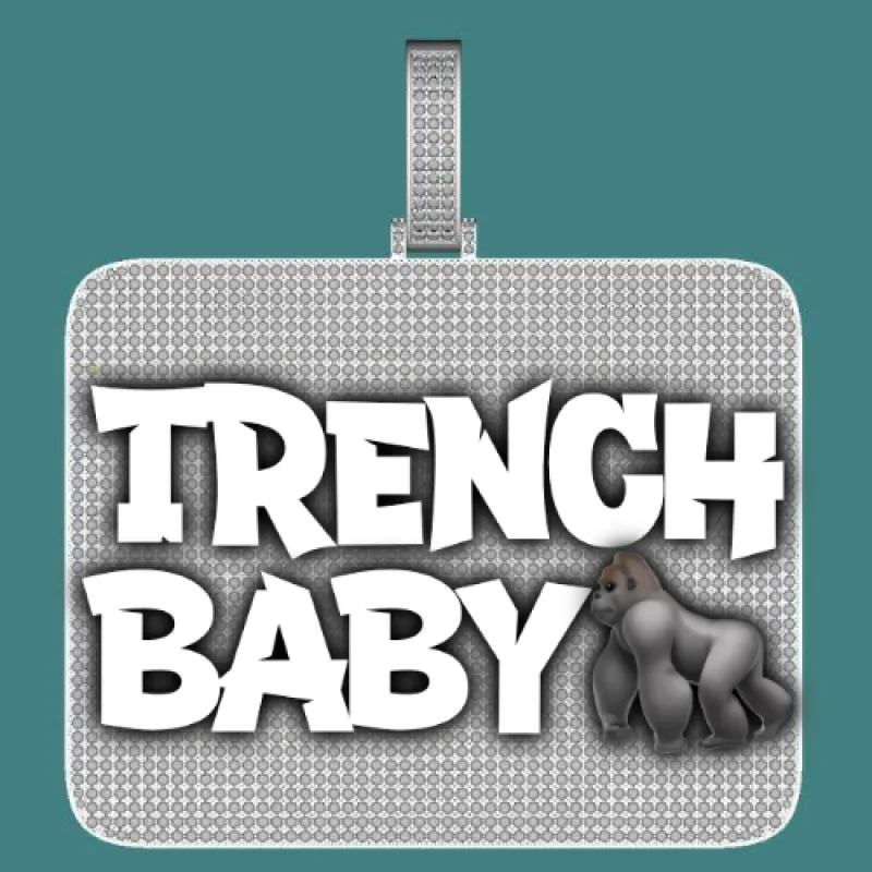 CUSTOM LETTER NECKLACE 3D BIG SQUARE sold by The GUU Shop