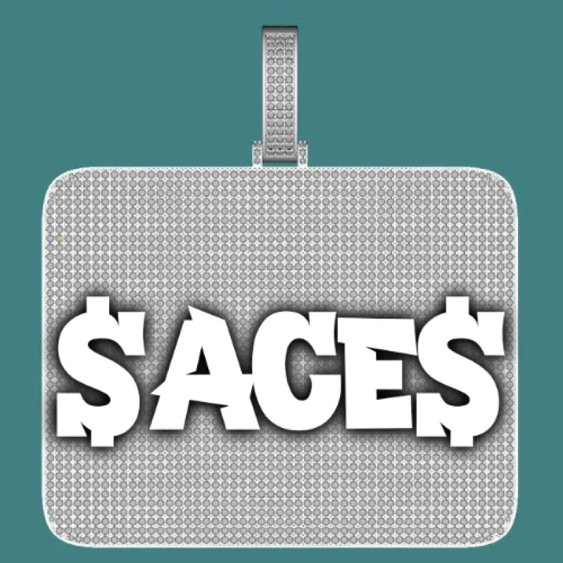 CUSTOM LETTER NECKLACE 3D BIG SQUARE sold by The GUU Shop