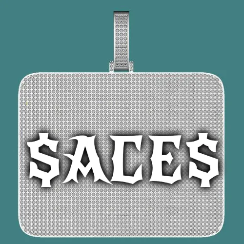 CUSTOM LETTER NECKLACE 3D BIG SQUARE sold by The GUU Shop