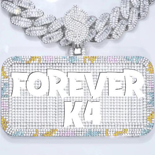 CUSTOM LETTER NECKLACE 3D COLORFUL SQUARE sold by The GUU Shop