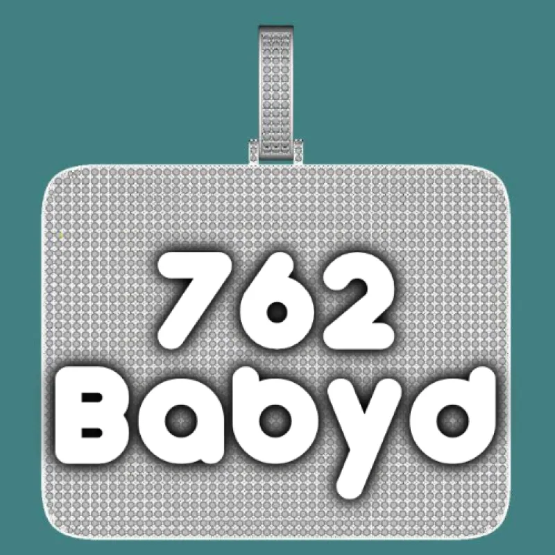 CUSTOM LETTER NECKLACE 3D BIG SQUARE sold by The GUU Shop