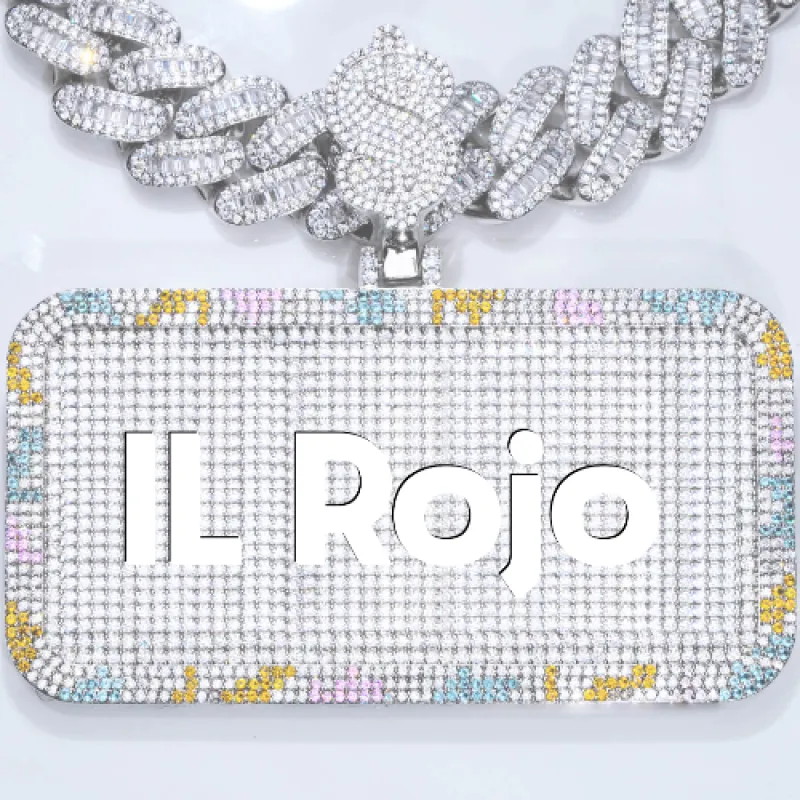 CUSTOM LETTER NECKLACE 3D COLORFUL SQUARE sold by The GUU Shop