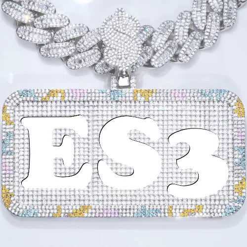 CUSTOM LETTER NECKLACE 3D COLORFUL SQUARE sold by The GUU Shop