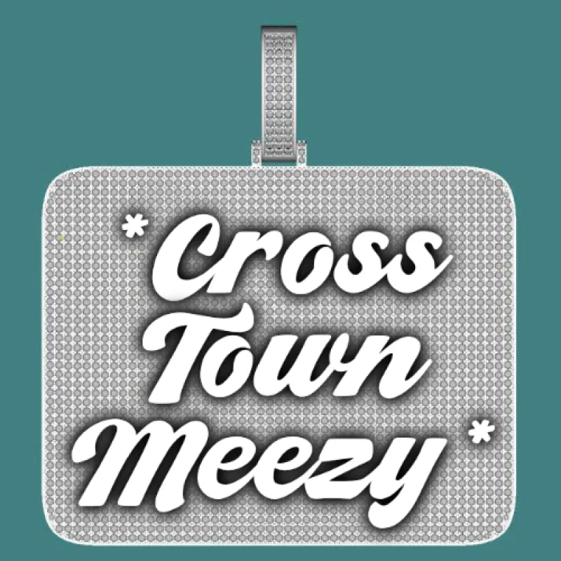 CUSTOM LETTER NECKLACE 3D BIG SQUARE sold by The GUU Shop