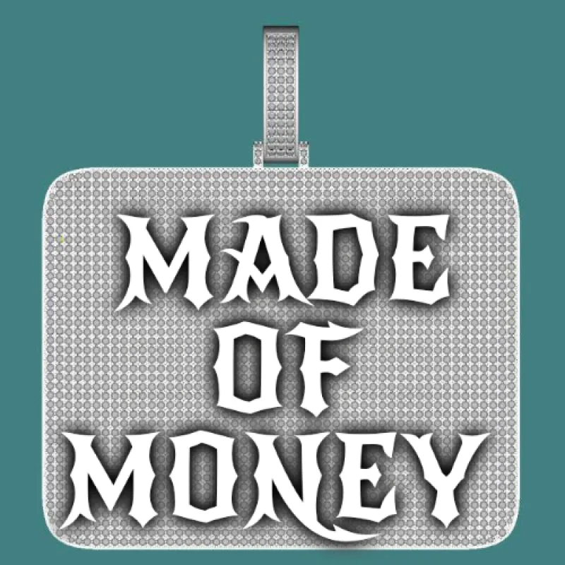 CUSTOM LETTER NECKLACE 3D BIG SQUARE sold by The GUU Shop