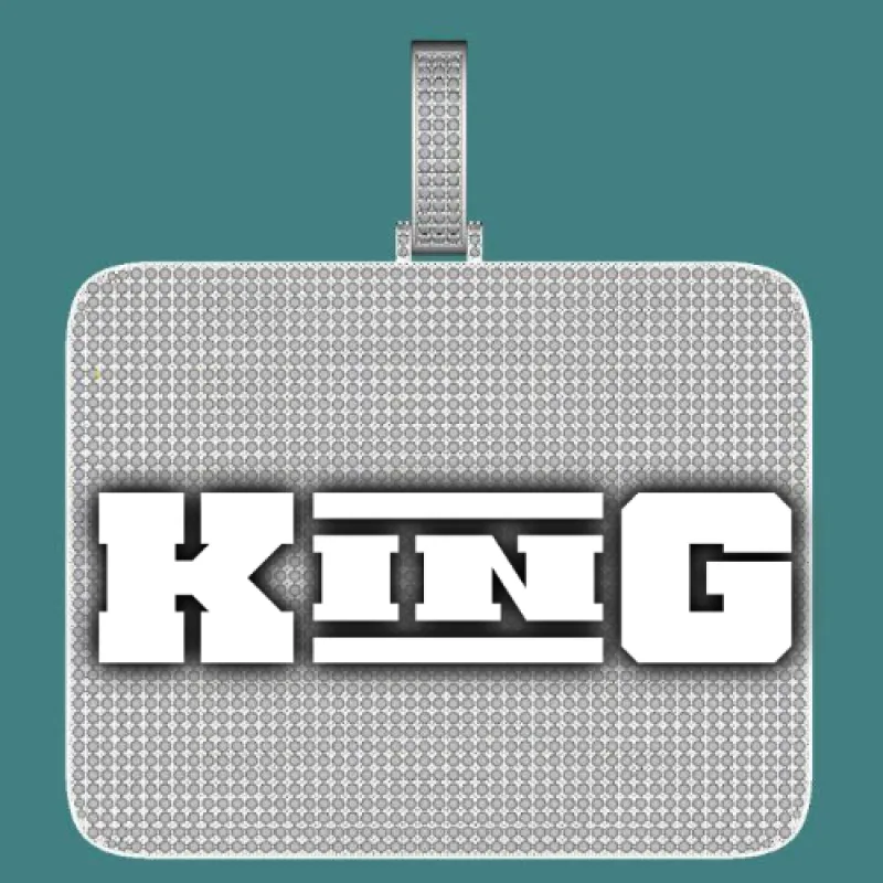 CUSTOM LETTER NECKLACE 3D BIG SQUARE sold by The GUU Shop