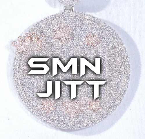 CUSTOM LETTER NECKLACE 3D BIG CROWN DISC sold by The GUU Shop